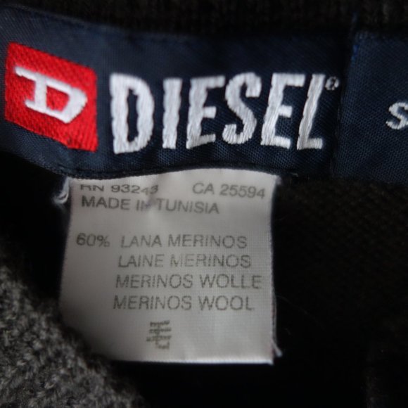 Diesel Gray V-Neck Sweater Size S - Picture 9 of 12
